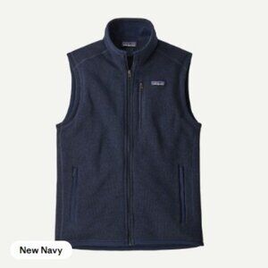 Like New Patagonia Navy Blue Men's Better Sweater Fleece Vest Size Small